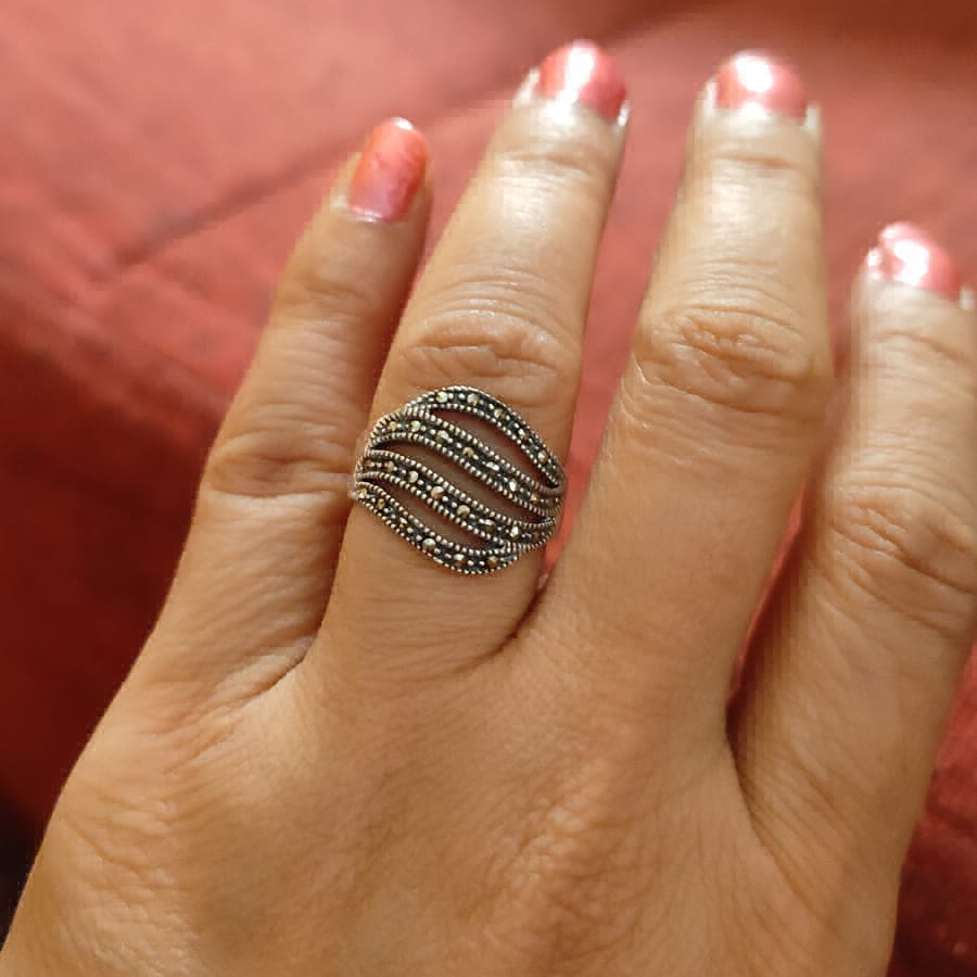 Marcasite Waves Ring